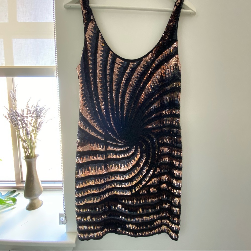 Haute Hippie Silk Sequins Eve Cocktail Dress S
